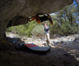 My attempt at bouldering.